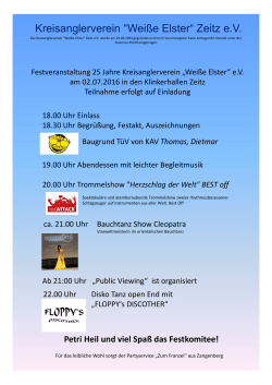 Veranstaltungplan - KAV Zeitz Kreisanglerverein "Weiße Elster