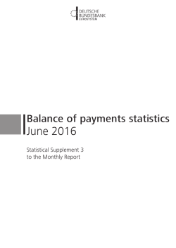 Balance of payments statistics - June 2016