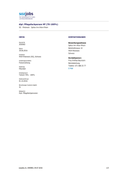 dipl. Pflegefachperson HF (70-100%)