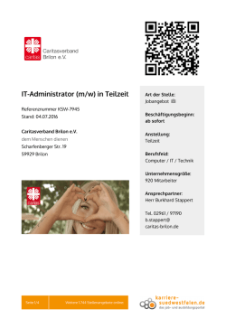 IT-Administrator (m/w) in Teilzeit
