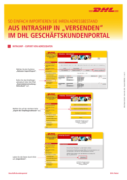 im dhl gesch&auml;ftskundenportal