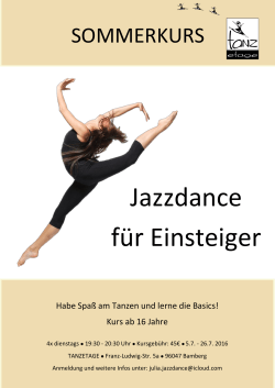 Jazzdance für Einsteiger - Ballettcentrum
