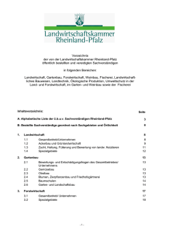 eine Liste - Landwirtschaftskammer Rheinland