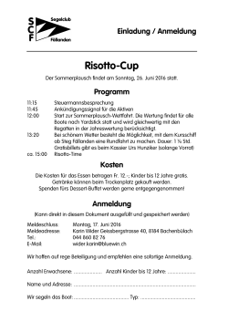 Risotto-Cup - Segelclub Fällanden