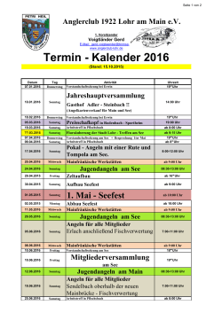 Termin - Kalender 2016