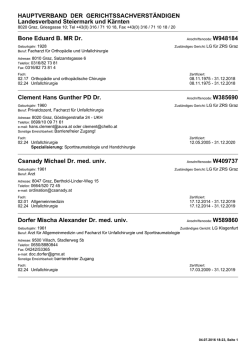 Druckansicht - Hauptverband
