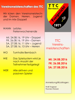 Vereinsmeisterschaften 2016
