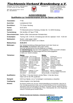Tischtennis-Verband Brandenburg eV