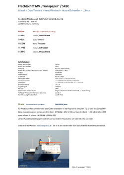Frachtschiff MV „Transpaper“ / SKEC