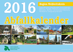 Abfallkalender 2016 - Gemeinde Klingenberg