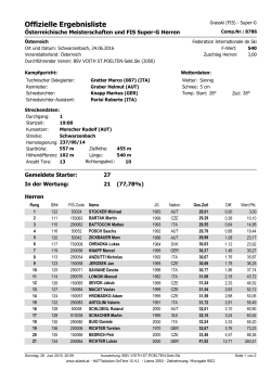 Österreichische Meisterschaften und FIS Super-G Herren