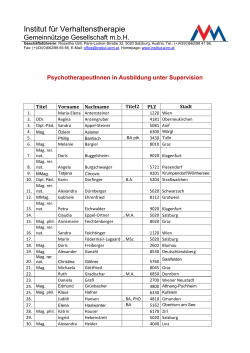 PsychotherapeutInnen in Ausbildung unter Supervision