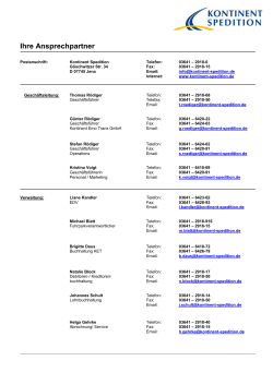 Ihre Ansprechpartner - Kontinent Spedition