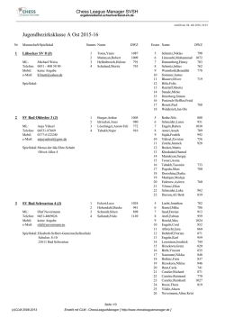 Jugendbezirksklasse A Ost 2015-16 - SVSH - Ergebnisdienst