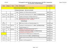 Hauptstudium, DPO 2001