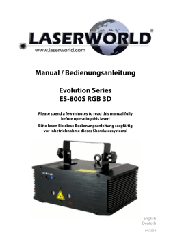 Manual / Bedienungsanleitung Evolution Series ES