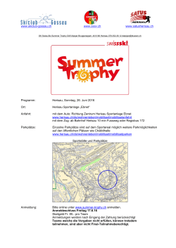 Programm Summer Trophy Herisau 2016