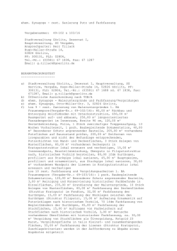 ehem. Synagoge - rest. Sanierung Putz und Farbfassung