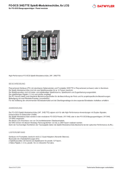 FO-DCS 3HE/7TE Spleiß-Moduleinschübe, 6x LCQ