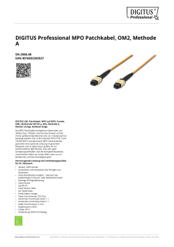 DIGITUS Professional MPO Patchkabel, OM2, Methode A