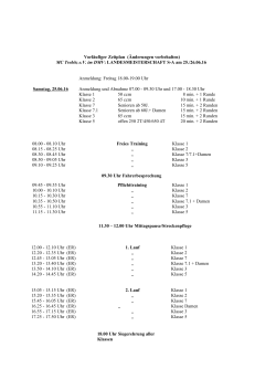 Vorläufiger Zeitplan (Änderungen vorbehalten) MC Trebitz e.V. im