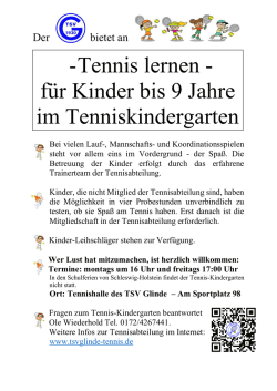im Flyer - TSV Glinde