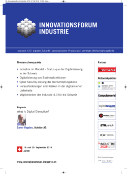 Innovationsforum Industrie 2016