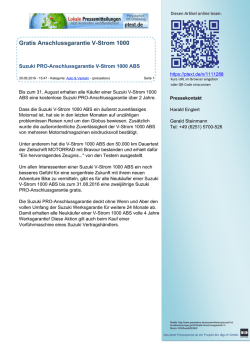 Gratis Anschlussgarantie V-Strom 1000 - ptext.net