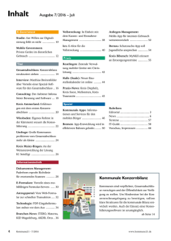 Inhalt Ausgabe 7/2016 &ndash; Juli Kommunale