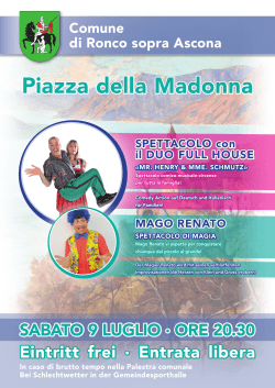 Piazza della Madonna - Comune di Ronco S. Ascona