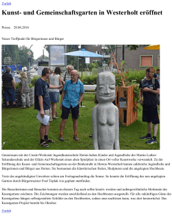 Kunst- und Gemeinschaftsgarten in Westerholt eröffnet