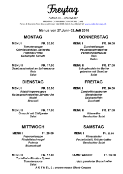 Menuplan - Freytag