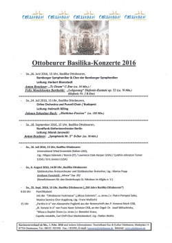 Ottobeurer Basilika-Konzerte 2016