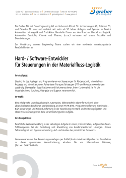 Hard- / Software-Entwickler für Steuerungen in der