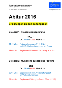 Abitur 2016 - Lichtenstern