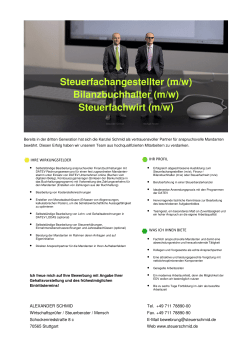 m/w - ALEXANDER SCHMID