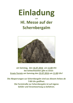Hl. Messe auf der Schernbergalm