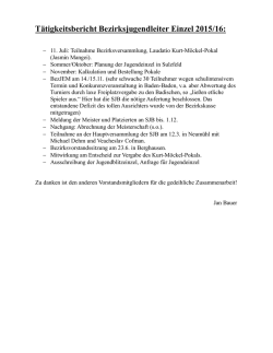 Jugend Einzel - Schachbezirk Karlsruhe