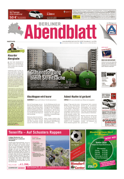 Glasentsorgung bleibtStreitsache