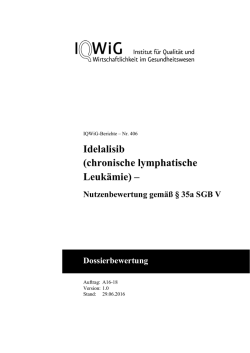 Idelalisib - Gemeinsamer Bundesausschuss
