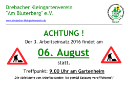 3. Arbeitseinsatz - Drebacher Kleingartenverein "Am Bluterberg"