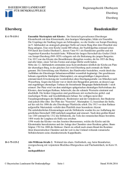 Ebersberg Baudenkm&auml;ler