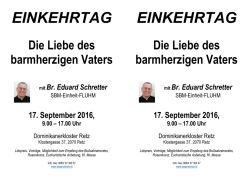 Einkehrtag - Segenskreis