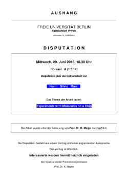 disputation - Fachbereich Physik