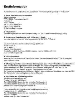 Erstinformation - Jochen Obereder