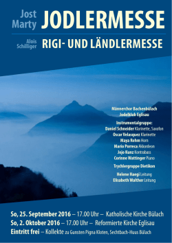 jodlermesse - M&auml;nnerchor Bachenb&uuml;lach