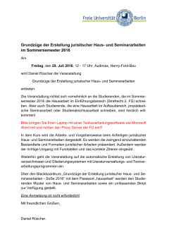 Grundz&uuml;ge der Erstellung juristischer Haus