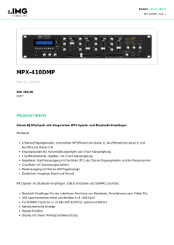 MPX-410DMP - Musik Produktiv