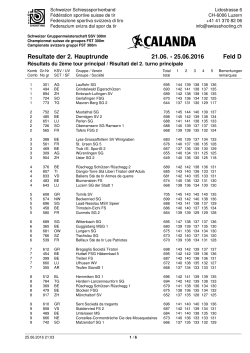 2.Hauptrunde Feld D - Schweizer Schiesssportverband