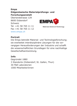 Empa Eidgenössische Materialprüfungs